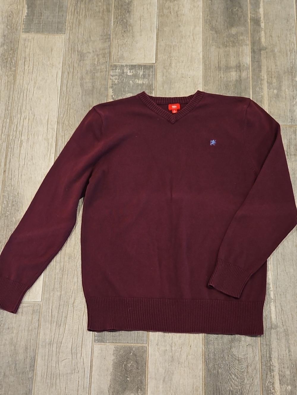 Men's V-Neck Sweater - Burgundy by Mossimo
